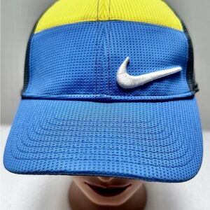 NIKE Hat Cap Adult Blue Green Colorblock Golf Runing Tennis Adjustable Strapback